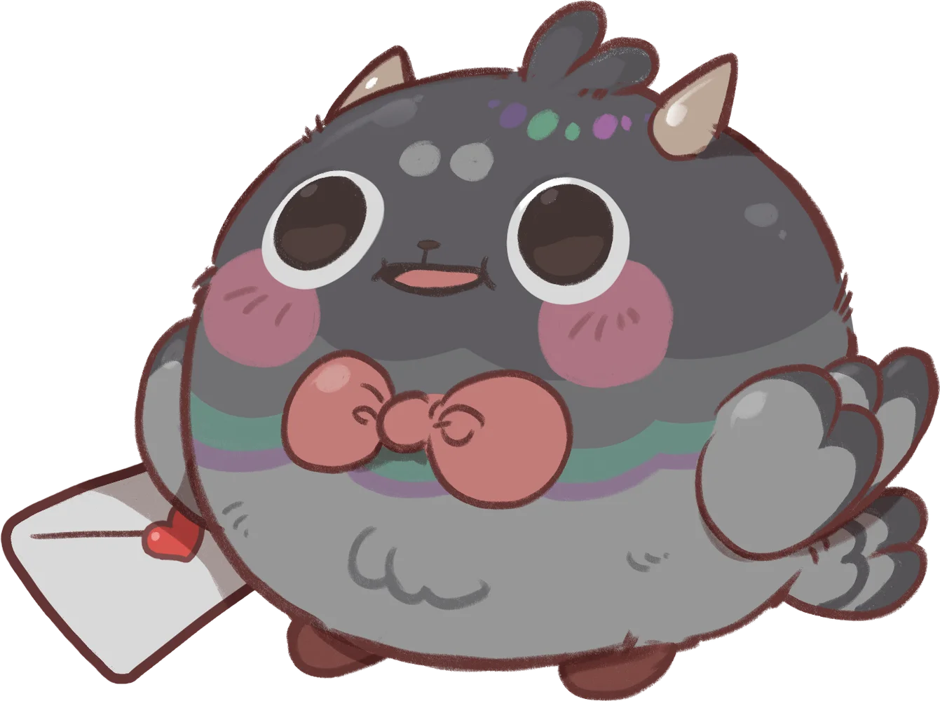 Art of Pip the Pigeon Puff