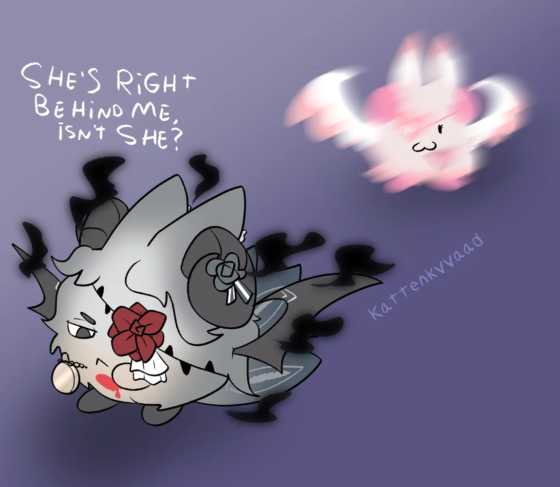 Art for "She's right behind me, isn't she..?"
