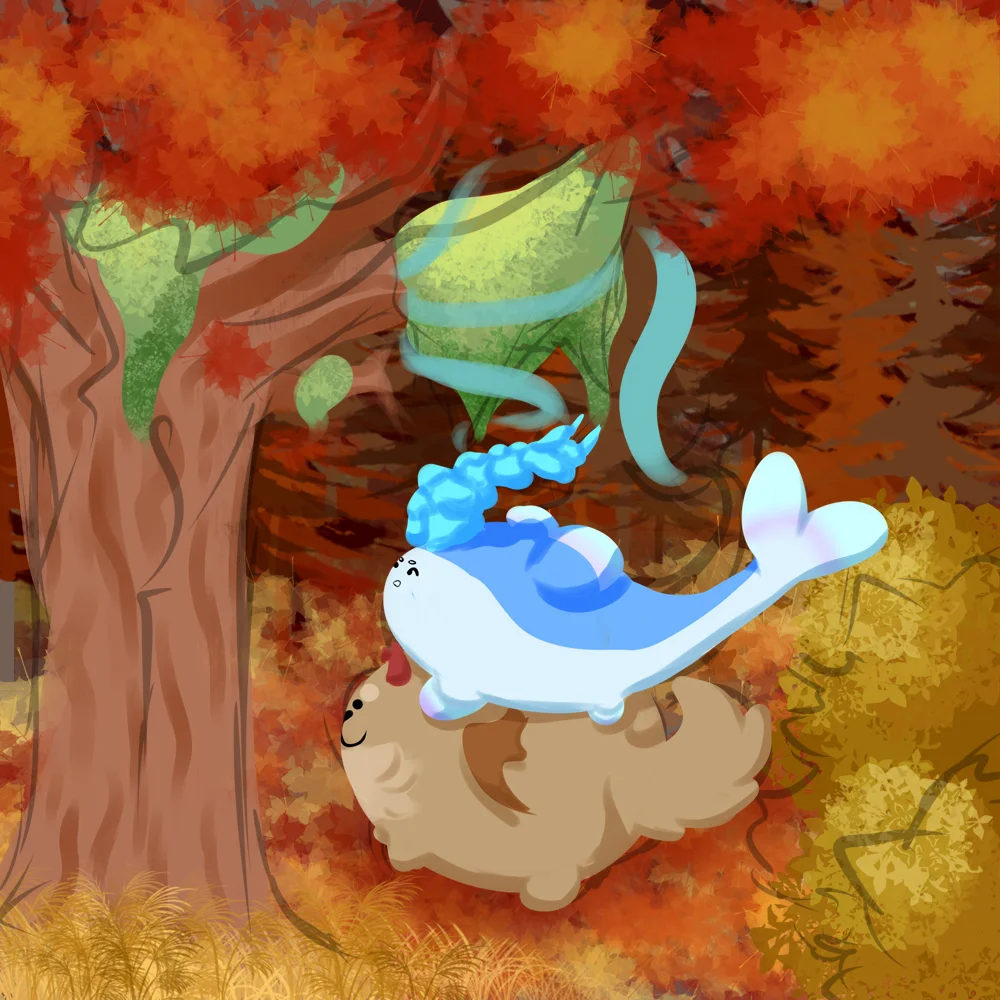Art for Kaipo and Pepper gathering potion ingredients